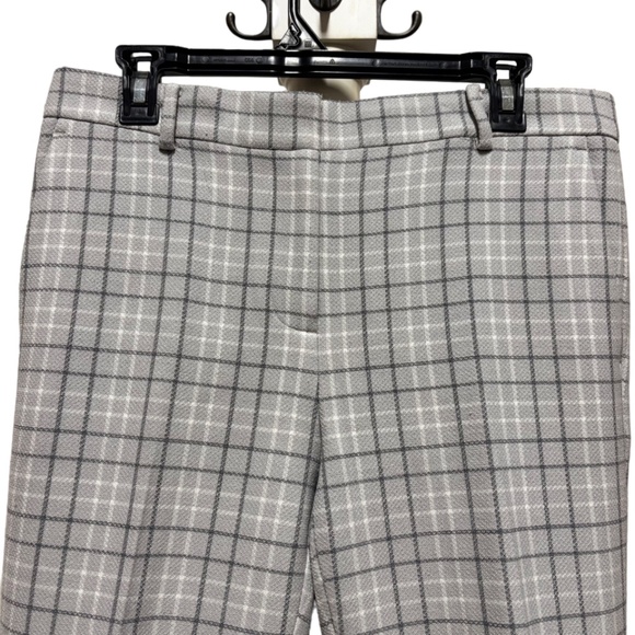 Ann Taylor | Women's Gray Plaid Tapered Pants - Picture 3 of 7